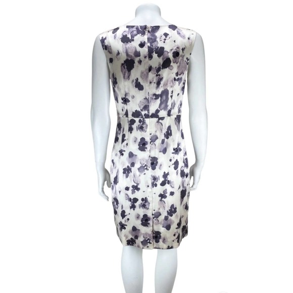 Size 0 new Ann Taylor purple flower floral dress $120 washable - Picture 3 of 11